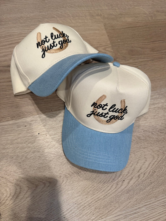 Not Luck Just God Cheetah Hat