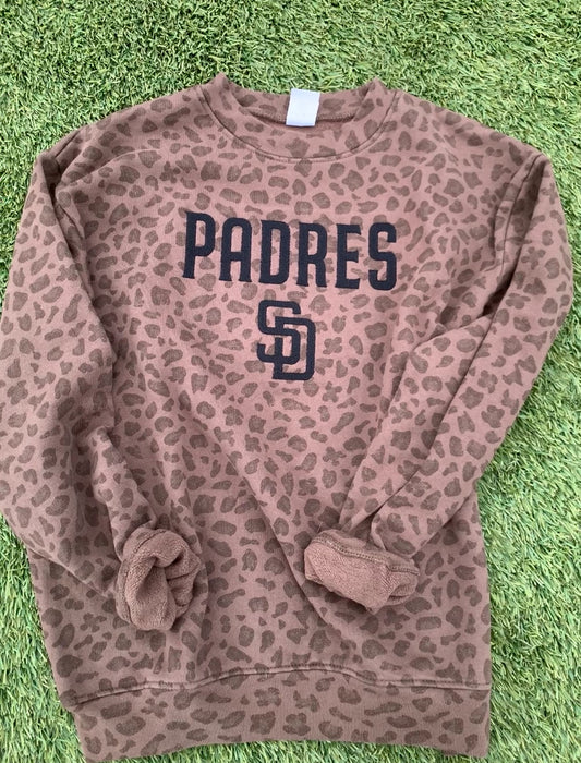 Cheetah Padres Embroidered Sweatshirt