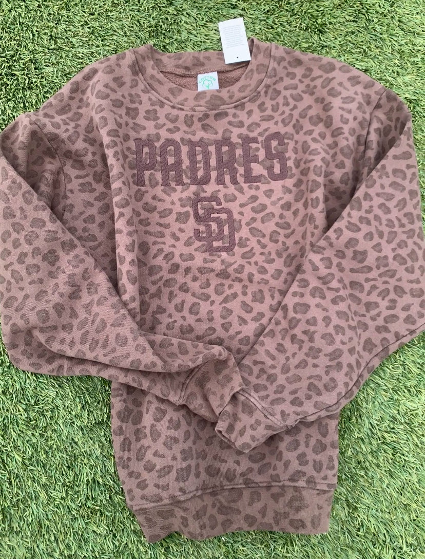 Cheetah Padres Embroidered Sweatshirt