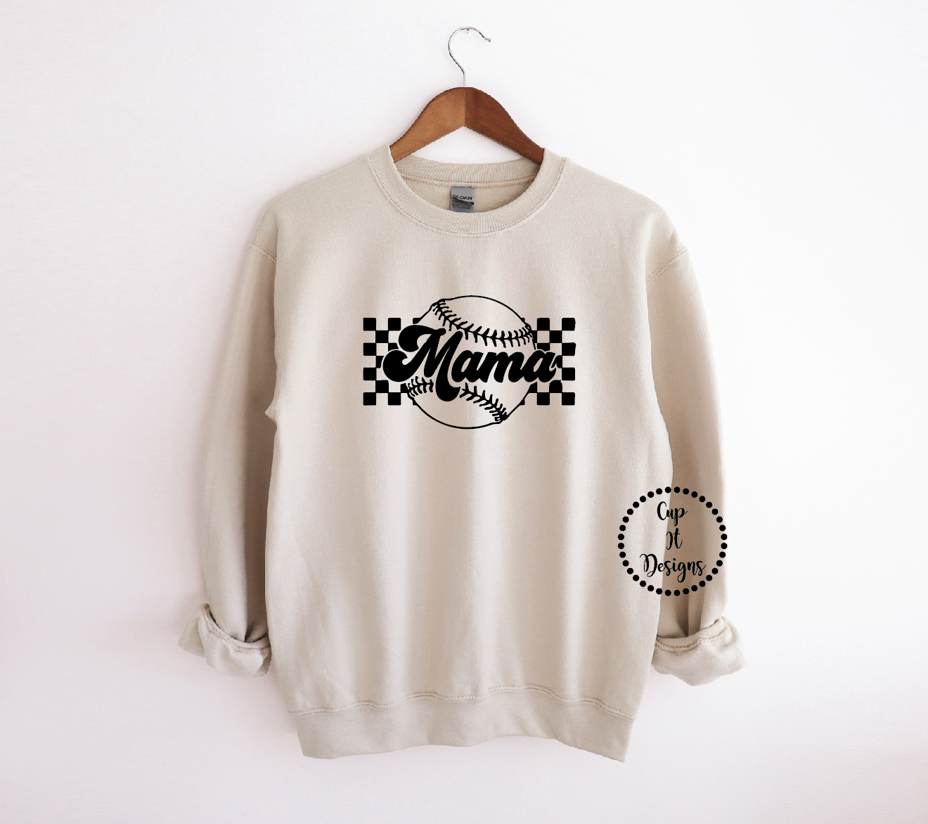 Checker Baseball Mama Crewneck