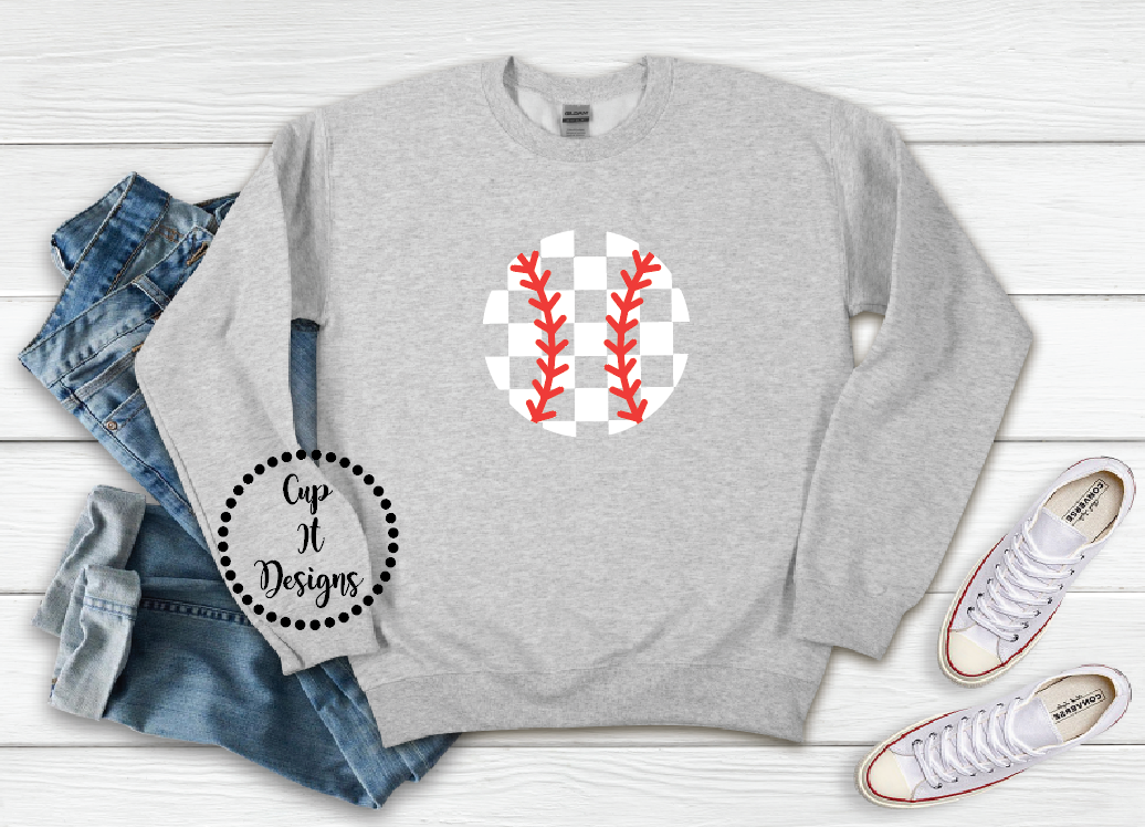 Checker Baseball Crewneck