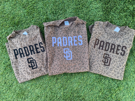 Cheetah Padres Embroidered Shirt