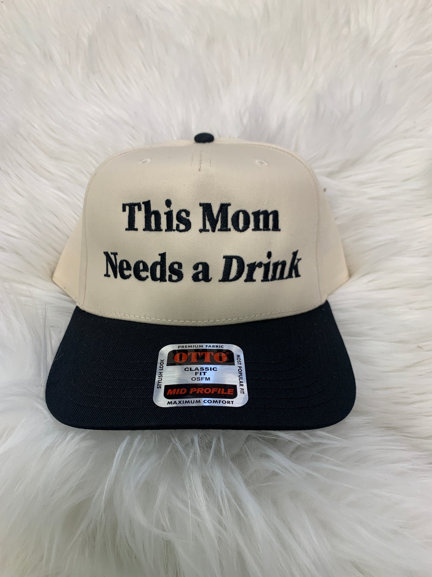 This Mom Needs a Drink Embroidered Hat