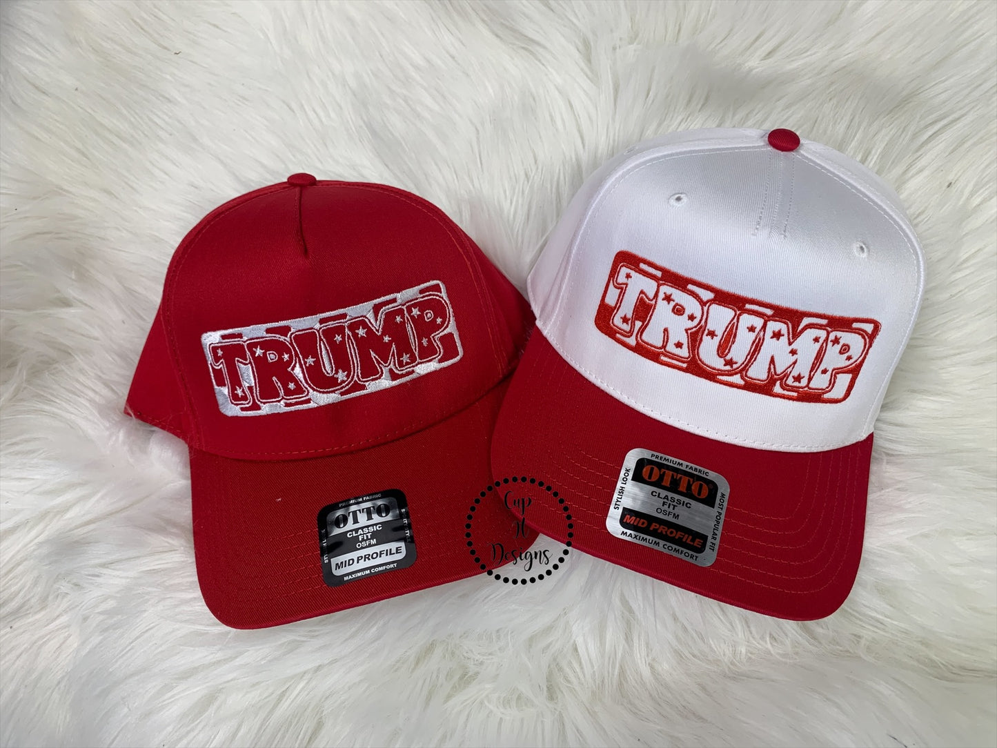 Checkered Trump Embroidered Hat