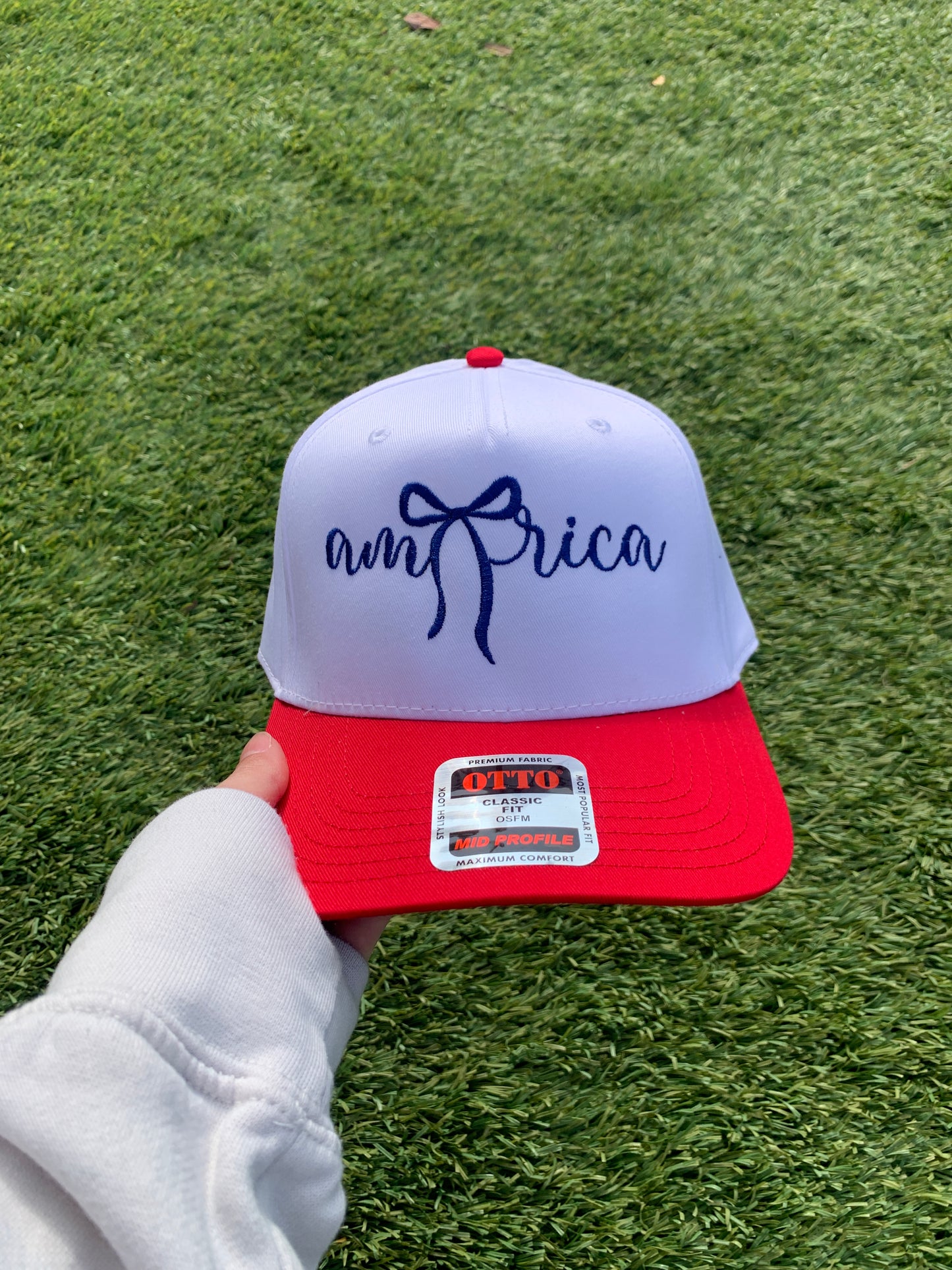 America Bow Embroidered Hat