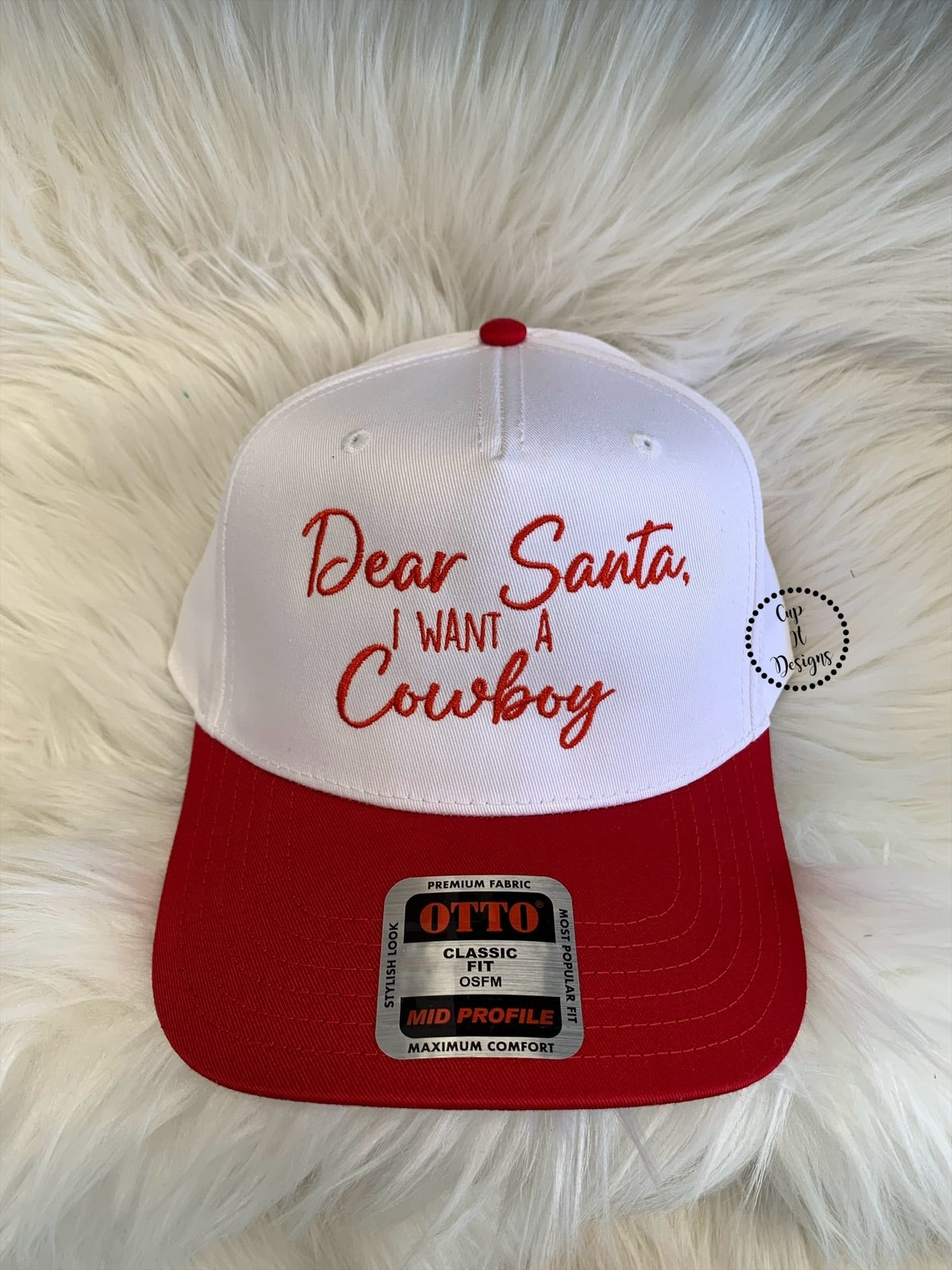 Dear Santa I Want a Cowboy Embroidered Hat