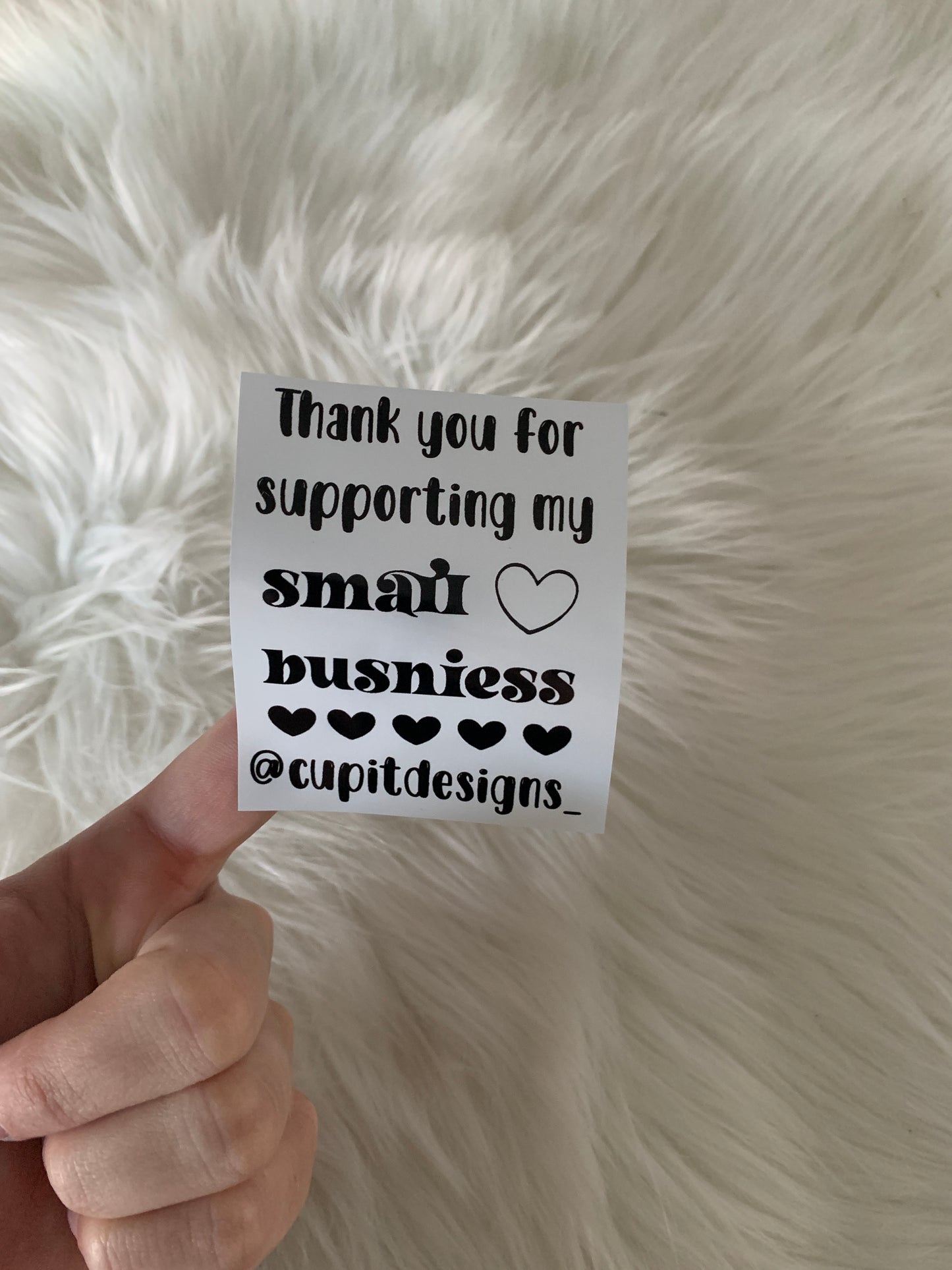 Thank You Small Business Shipping Sticker