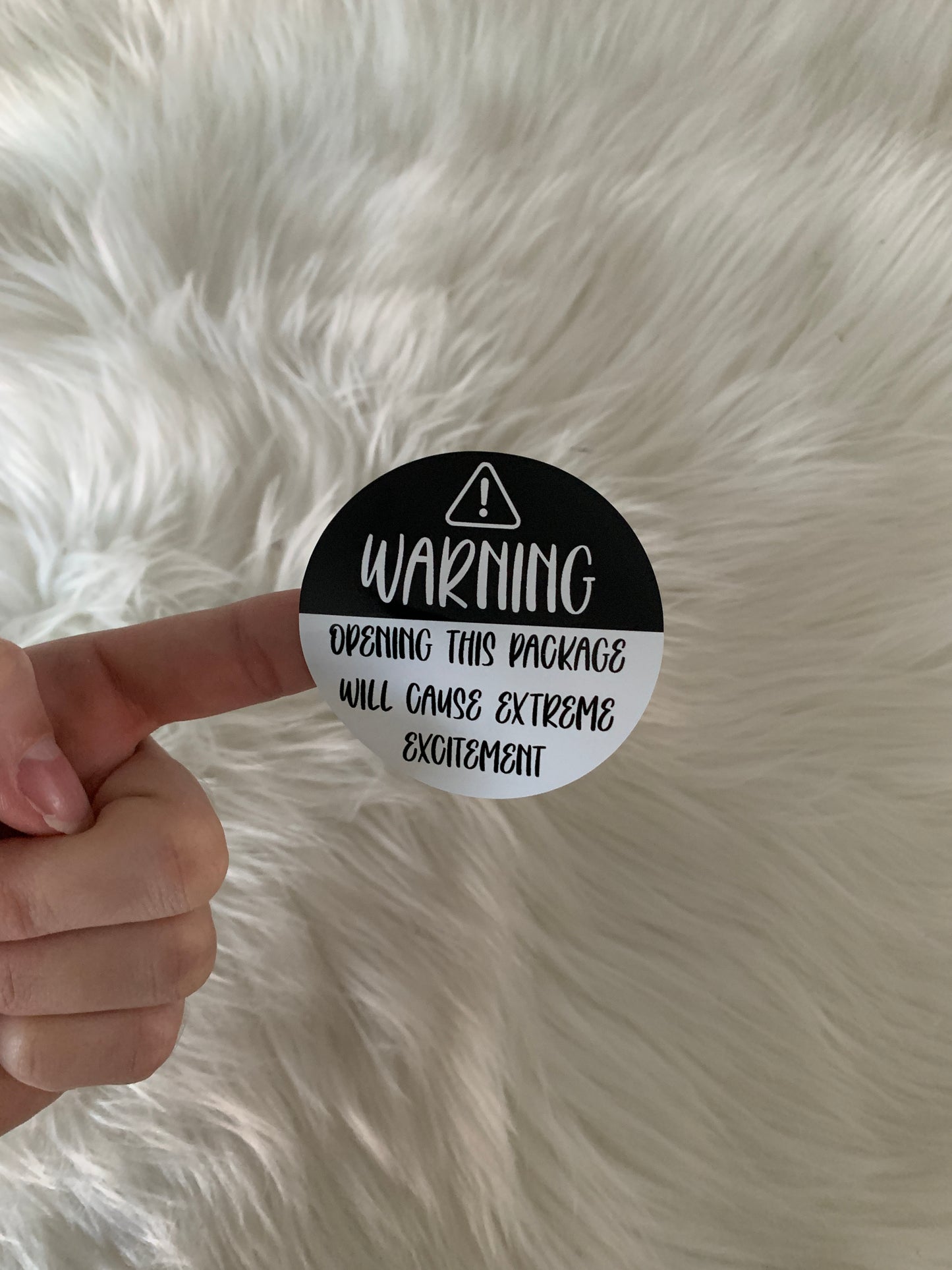 Warning Small Business Shipping Sticker