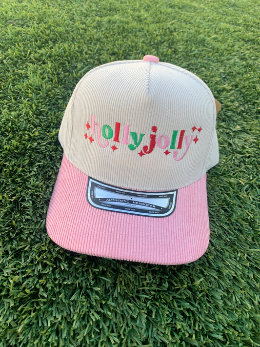 Holly Jolly Embroidered Hat