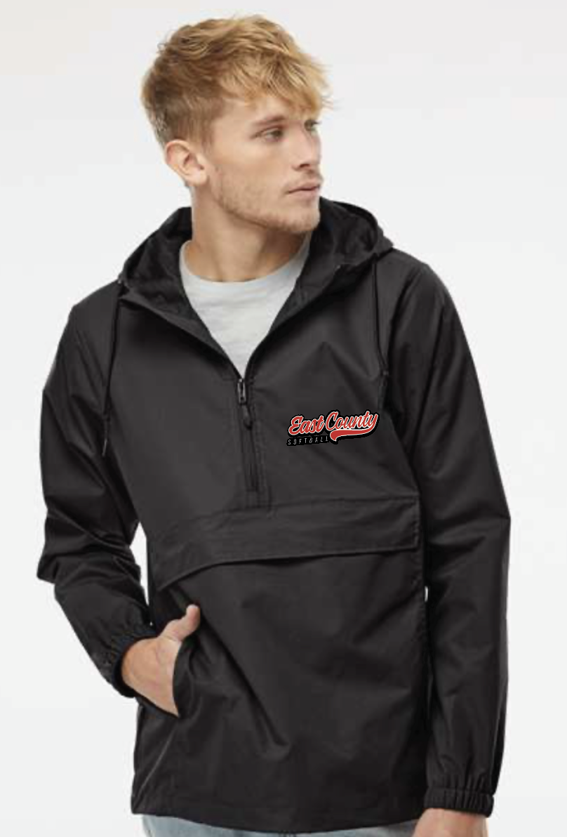 Adult Unisex Half Zip Windbreaker Pullover