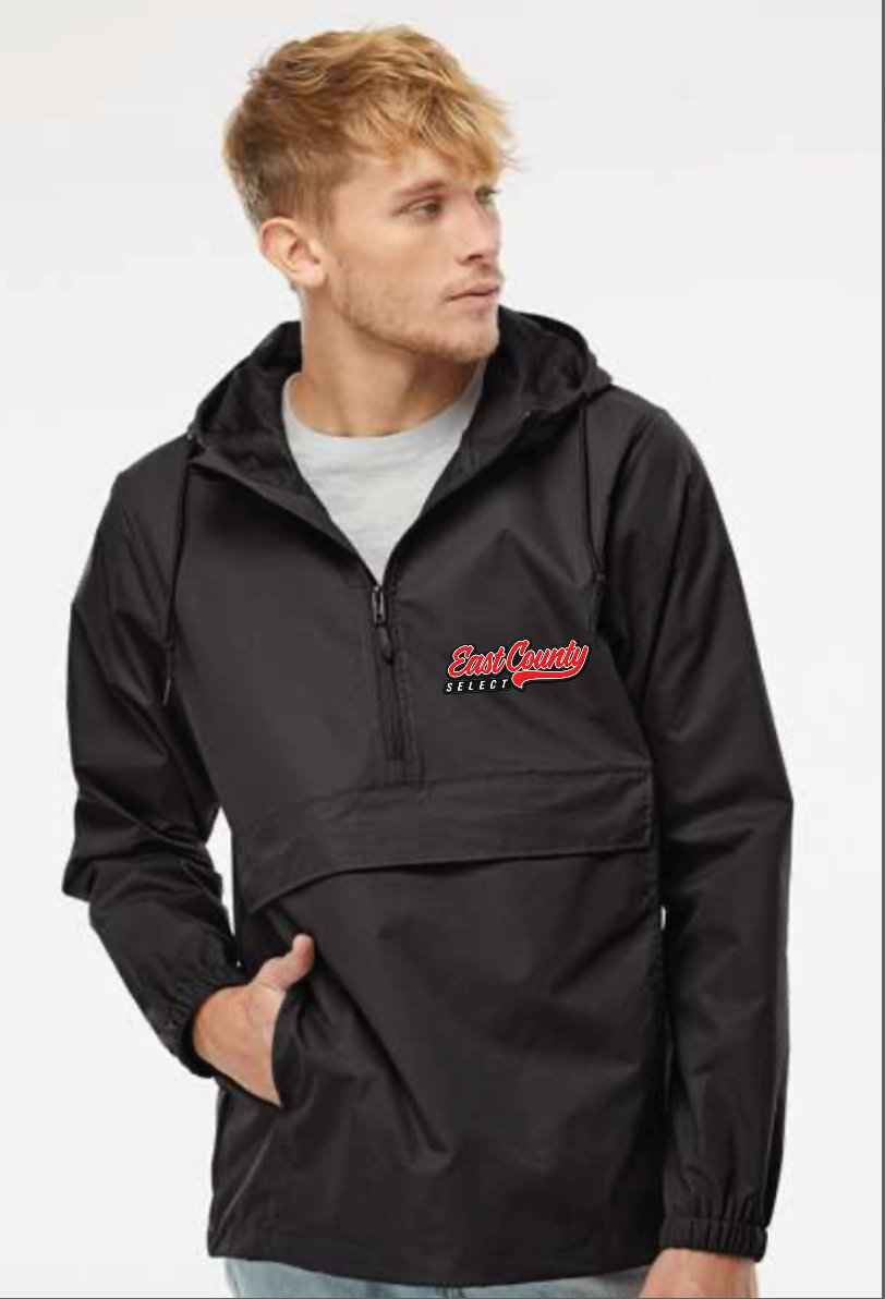 Adult Unisex Half Zip Windbreaker Pullover