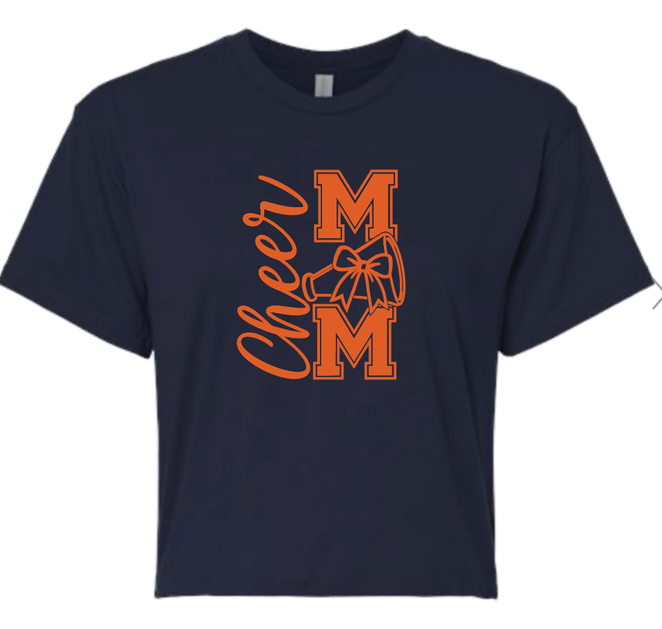 Cheer Mom Womens Crop Tee