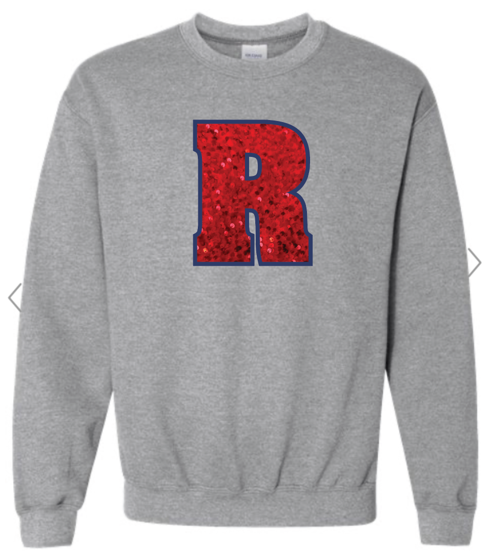 Adult Unisex Sequins Embroidery Crewneck Sweatshirt