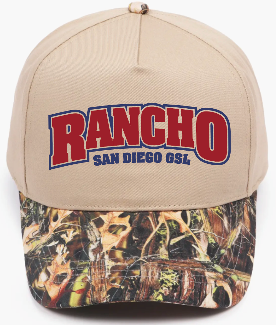 Tan/Camo Embroidered Hat