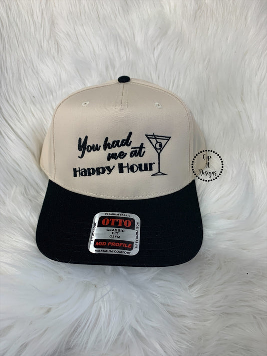 Happy Hour Embroidered Hat