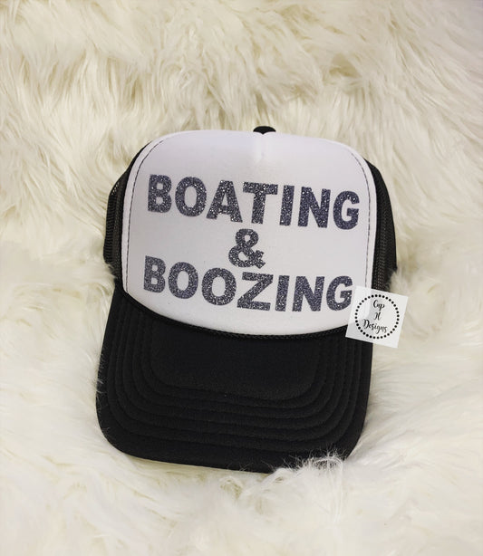 Boating and Boozing Trucker Hat