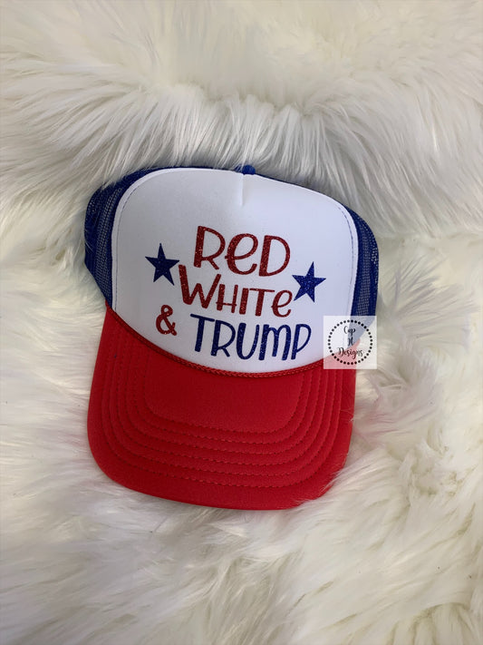 Red White and Trump Trucker Hat