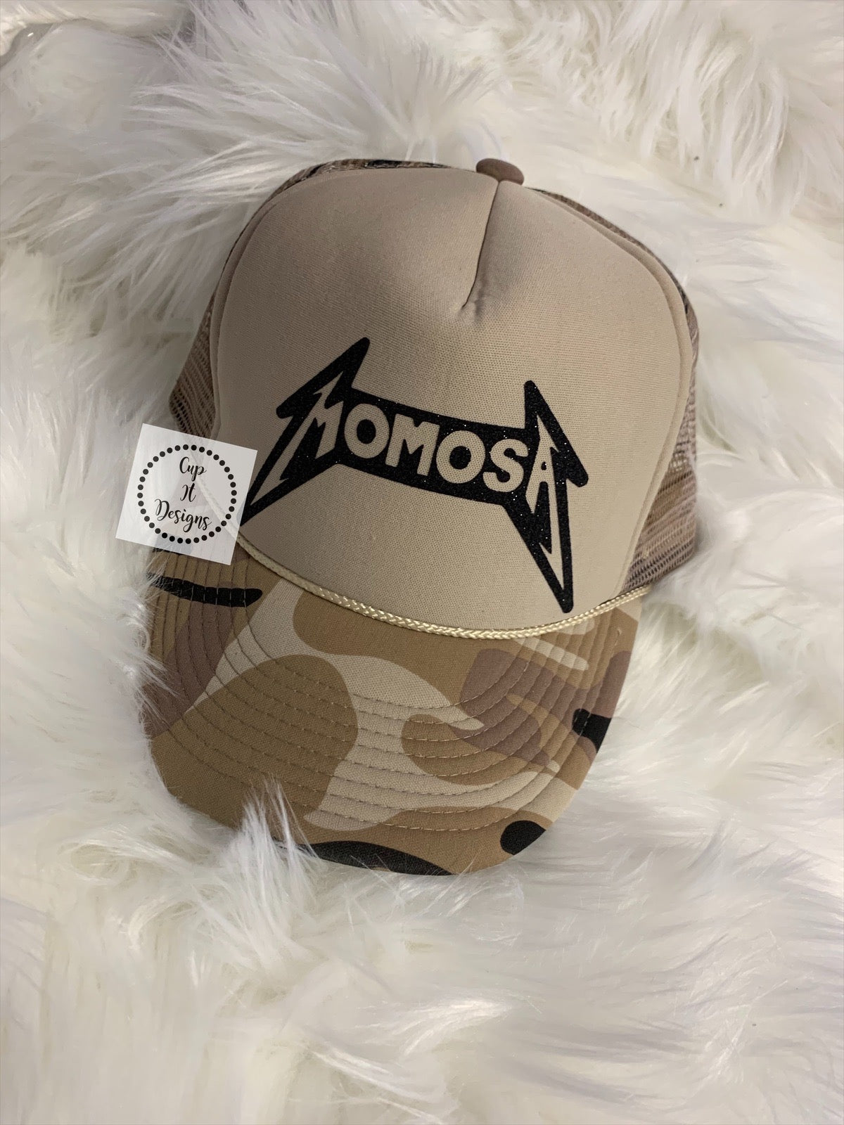 Tan/Camo MIMOSA/MOMOSA Trucker Hat