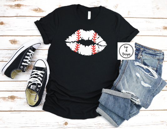 Baseball Lips Tee