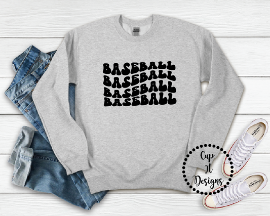 Baseball Stacked Crewneck