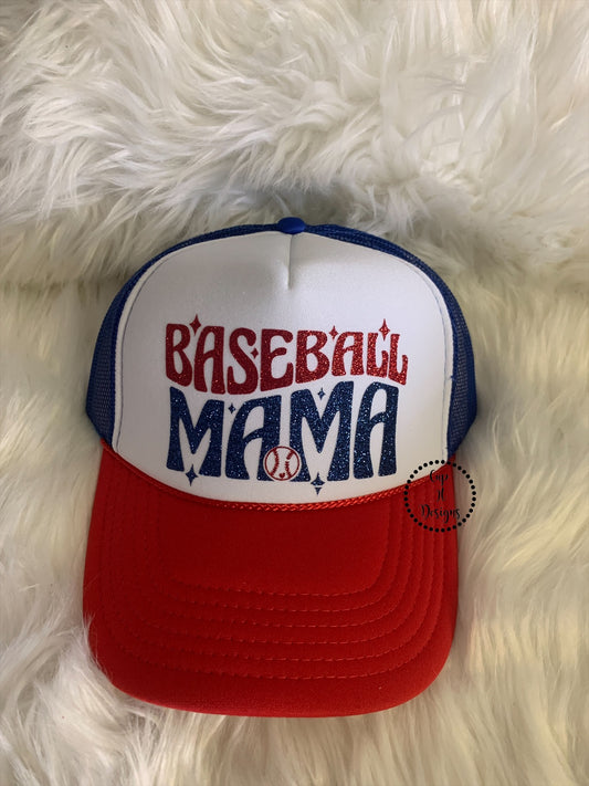 Baseball Mama Trucker Hat