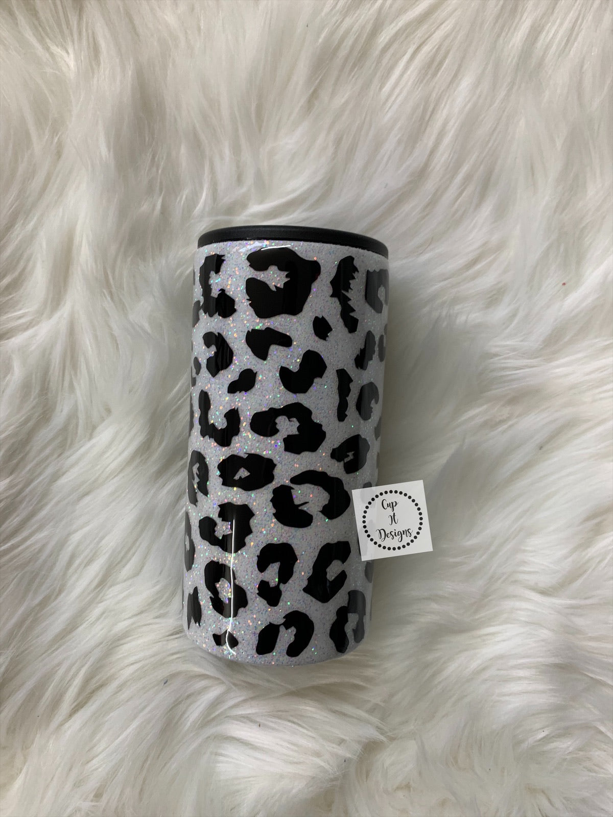 Cheetah Slim Can Epoxy Koozie