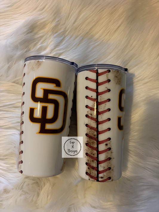 Dirty Baseball SD Epoxy Tumbler