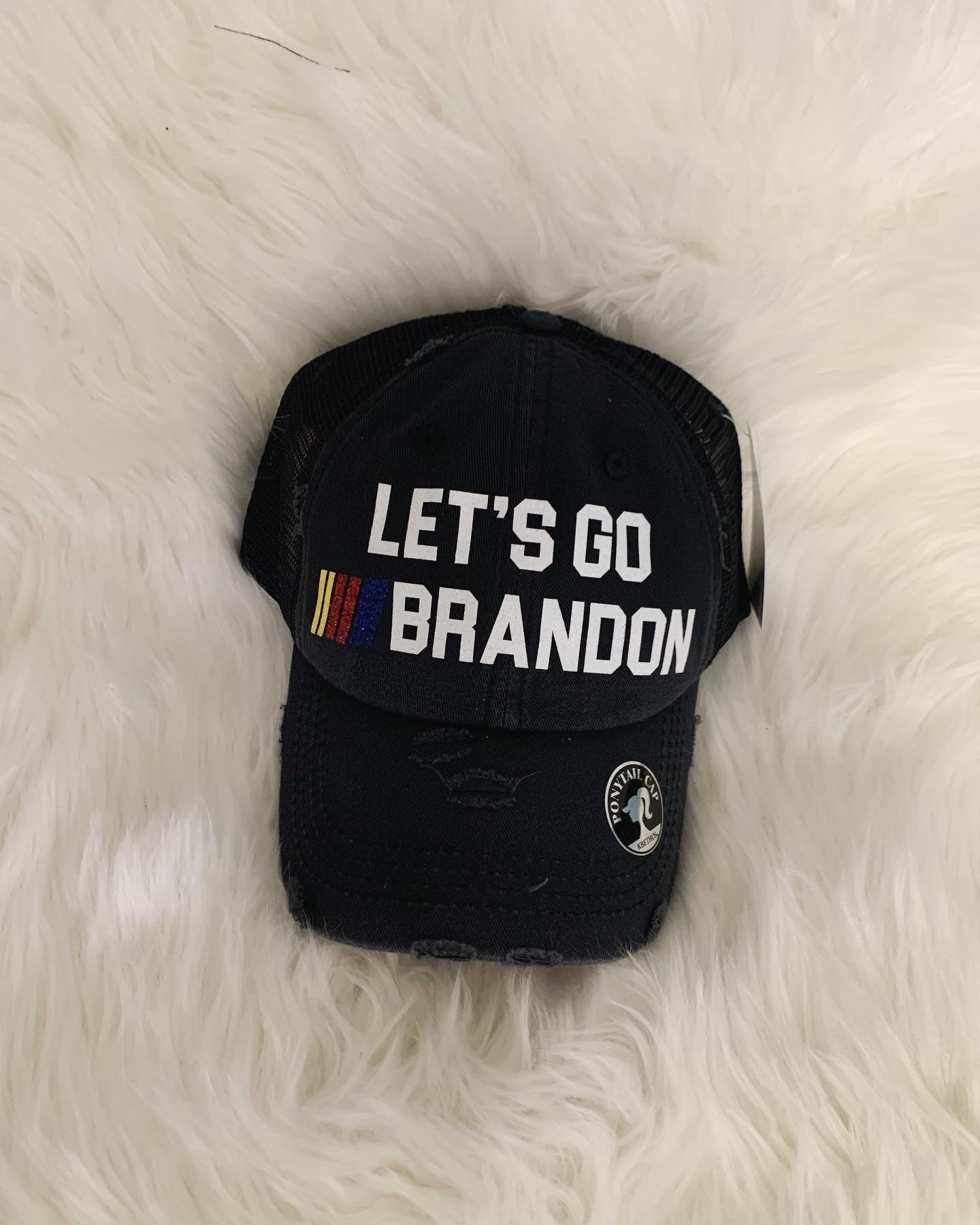 Let’s go Brandon Hight Ponytail Hat