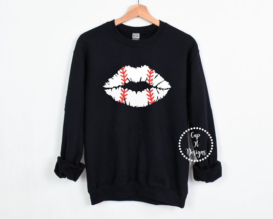 Baseball Lips Crewneck