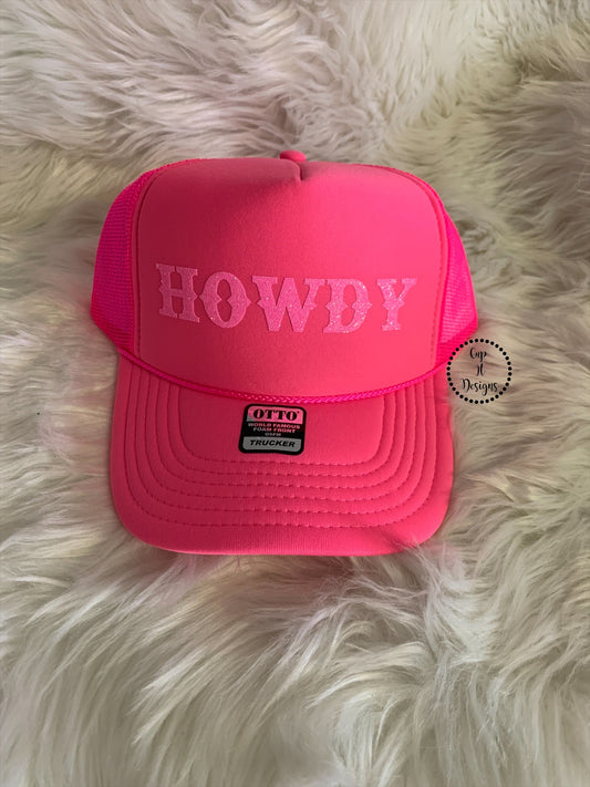 Pink Howdy Trucker Hat