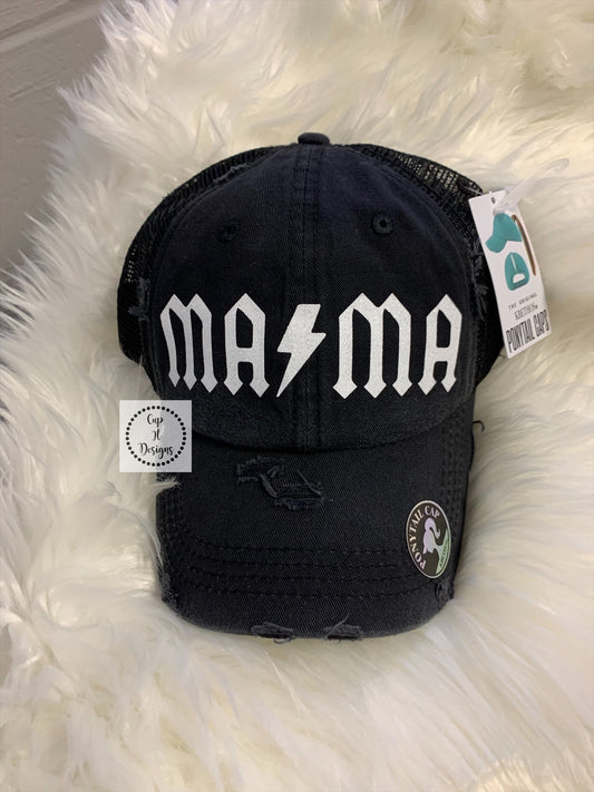 MAMA High Ponytail Trucker Hat