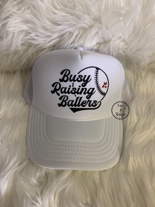 Busy Raising Ballers Trucker Hat